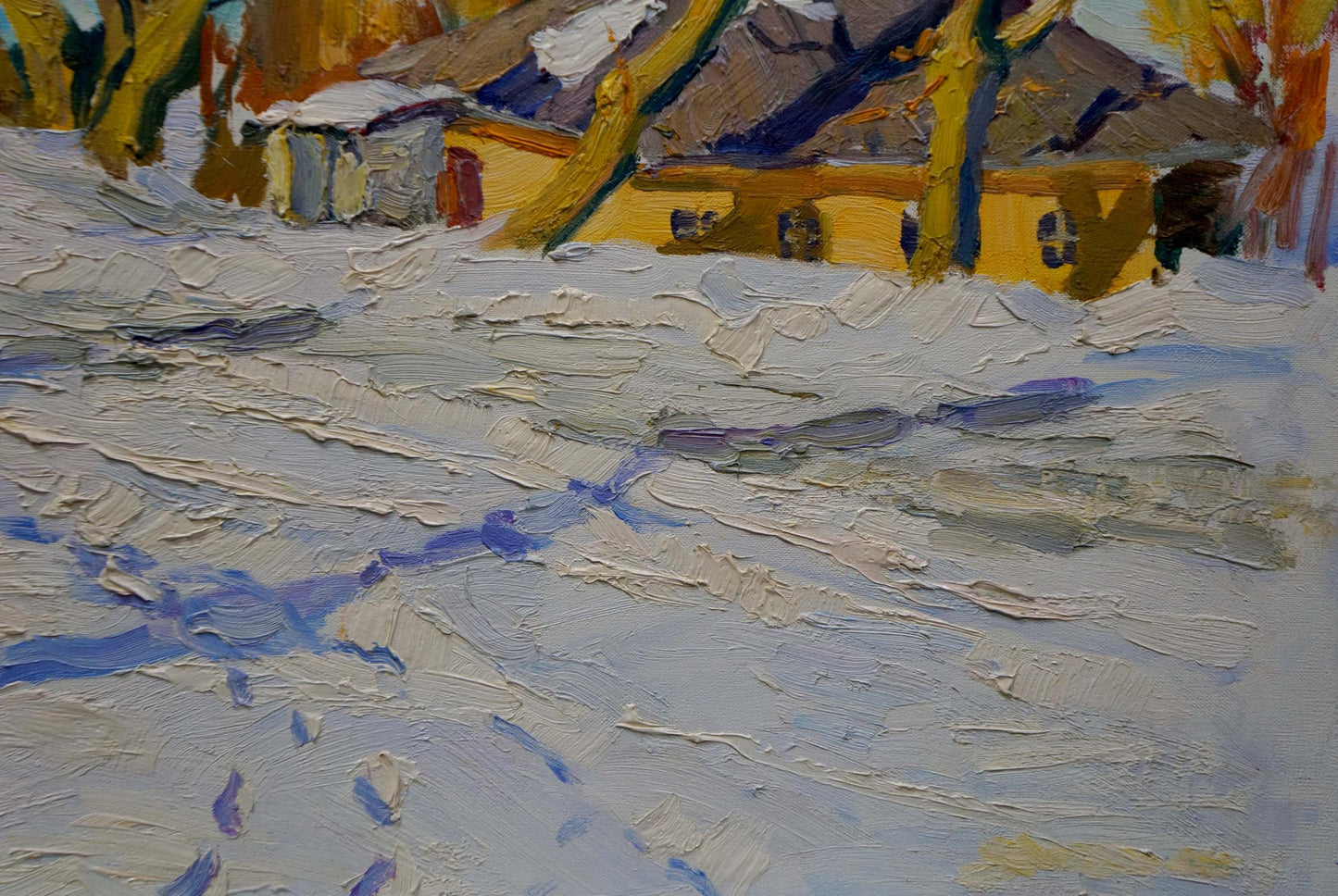 Oil painting Winter landscape Sulimenko Petr Stepanovich