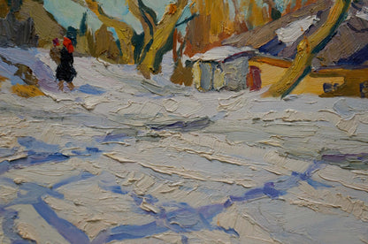 Oil painting Winter landscape Sulimenko Petr Stepanovich