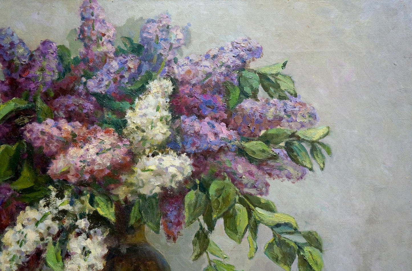 Oil painting Lilac bouquet Krasnov N.G.