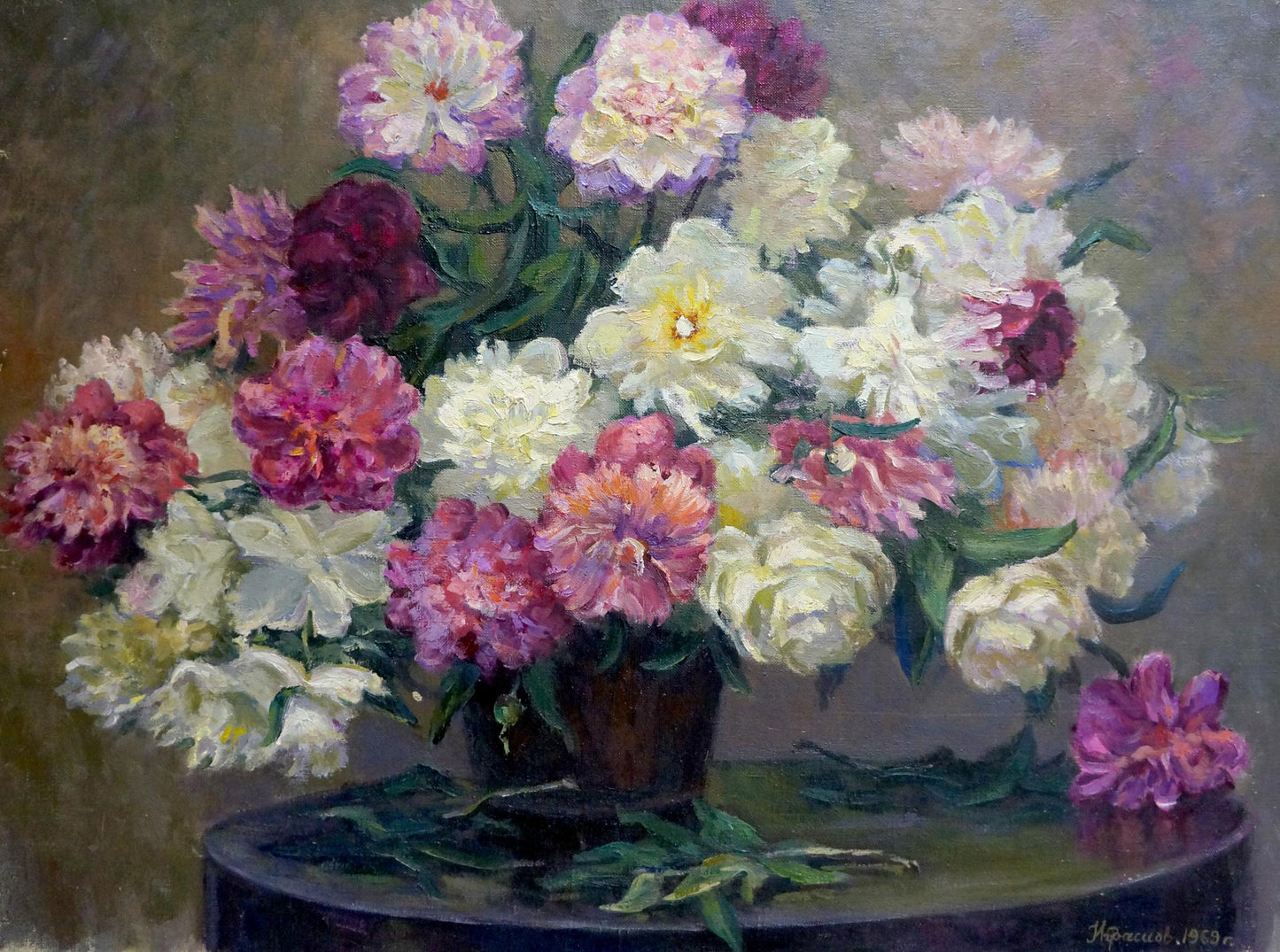 Oil painting Bouquet of flowers Krasnov N.G.