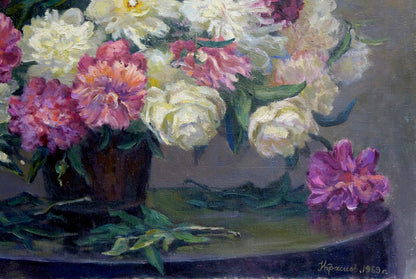 Oil painting Bouquet of flowers Krasnov N.G.