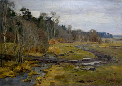 Oil painting Closer to the forest Sokolov Vasily Vasilievich