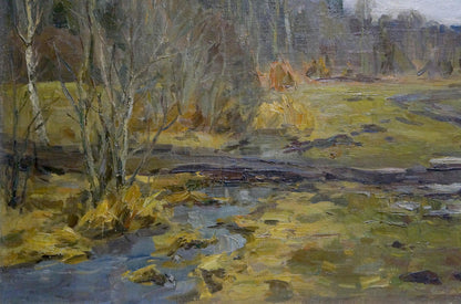 Oil painting Closer to the forest Sokolov Vasily Vasilievich