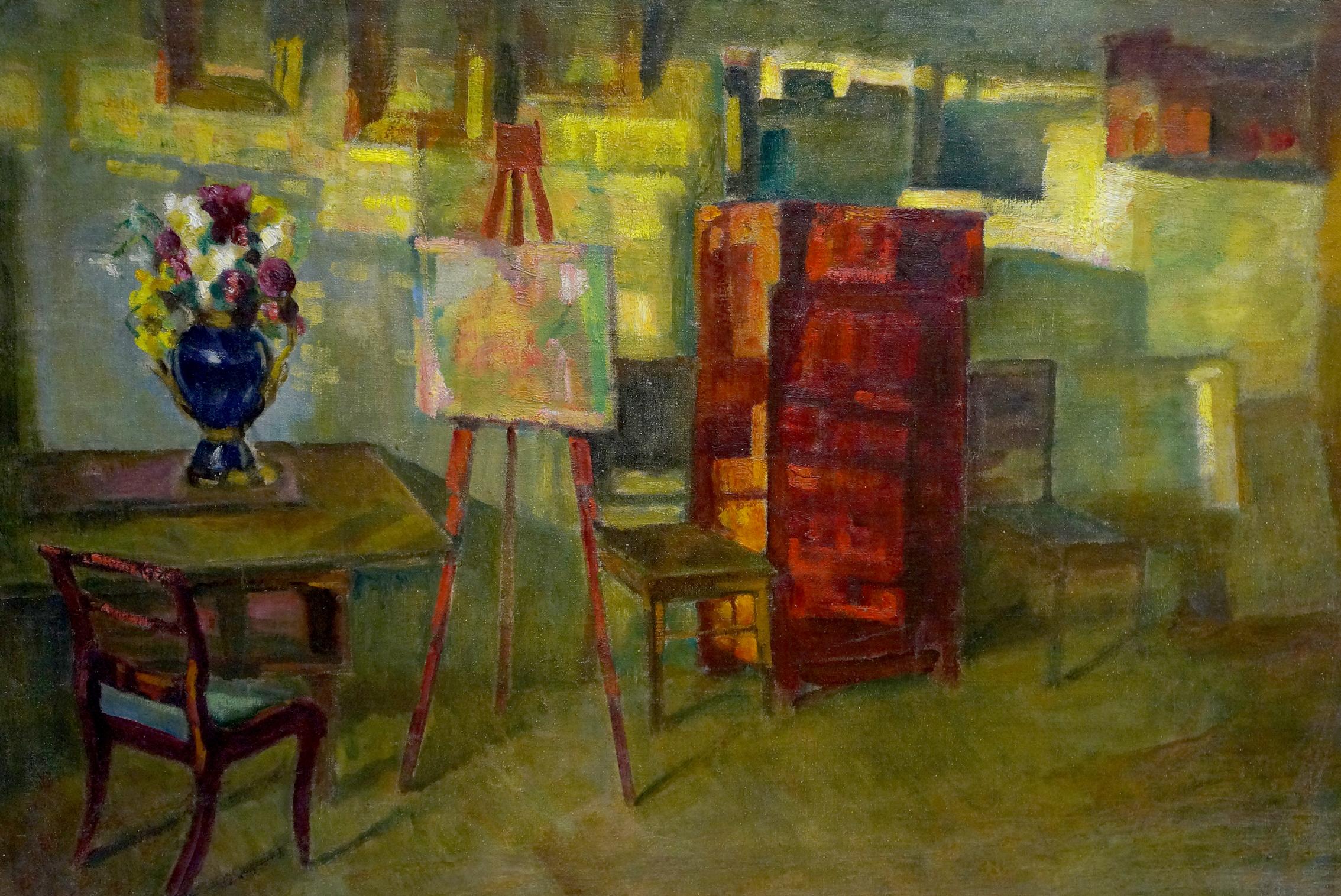 Oil painting Room interior