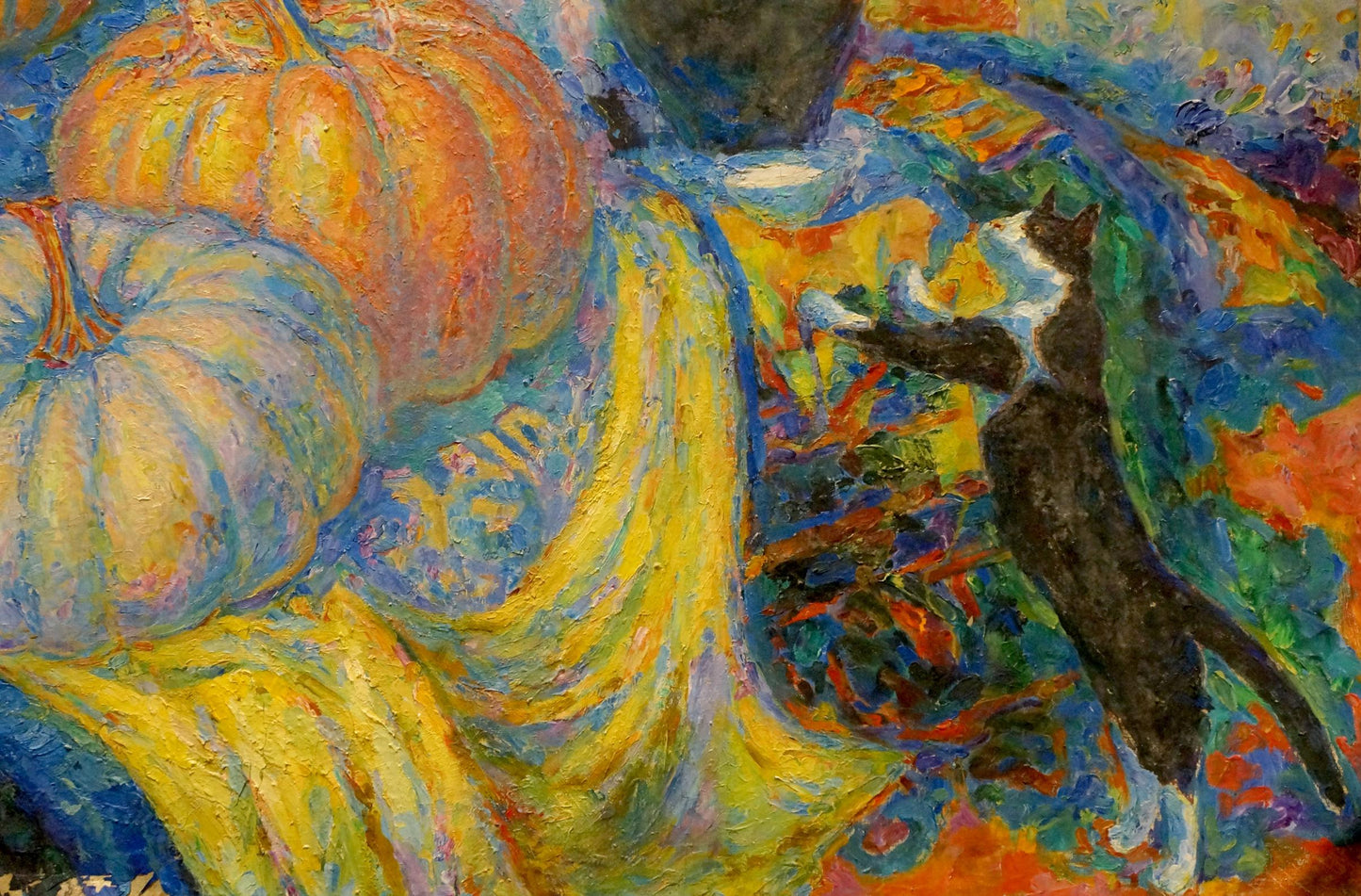 Golden Dawn: Odarka Anatoliivna Tytarenko's Rooster on Pumpkin, Captured in Oil