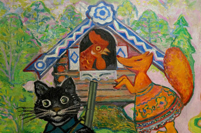 Oil painting Puss in Boots Olga Vladimirovna Malysheva