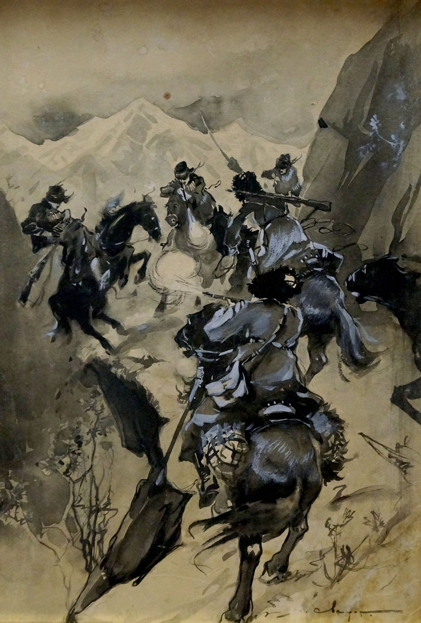 Painting Cavalry Vasily Semyonovich Svarog