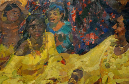 Maria Titarenko's oil painting showcasing Romani girls.