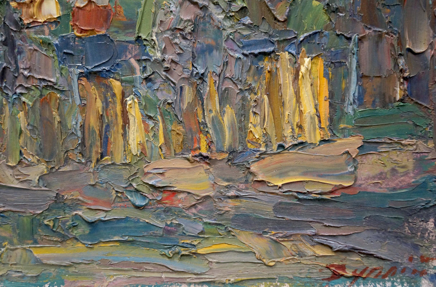 Abstract oil painting Evening Dupliy Sergey Alexandrovich