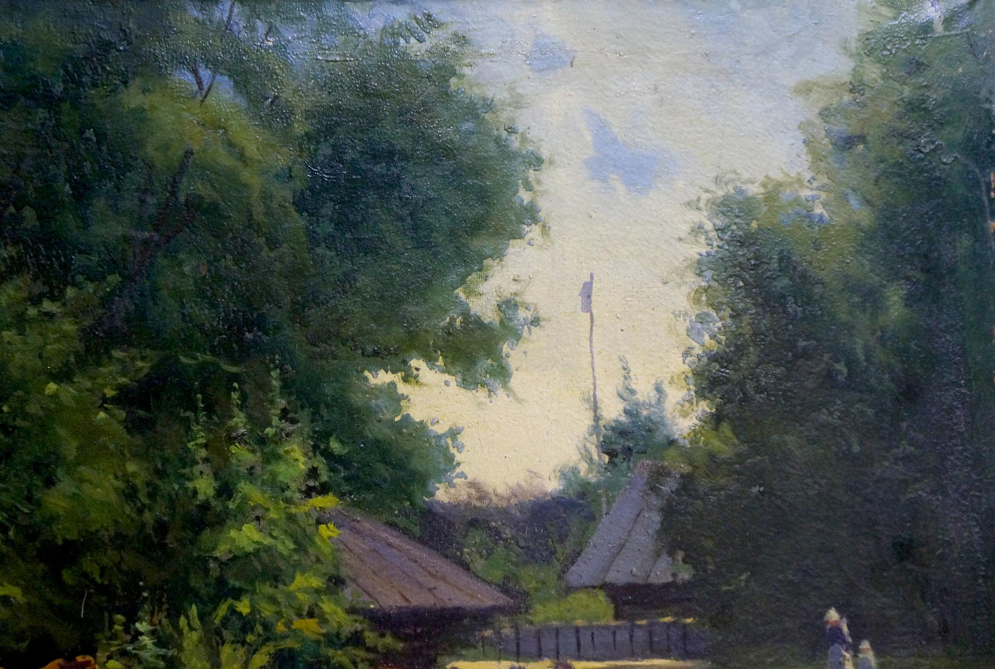 Oil painting Sawmill Vladimir school