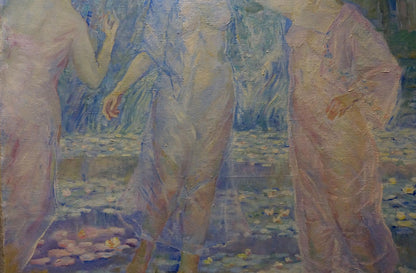 Oil painting Girls near the lake Odarka Tytarenko
