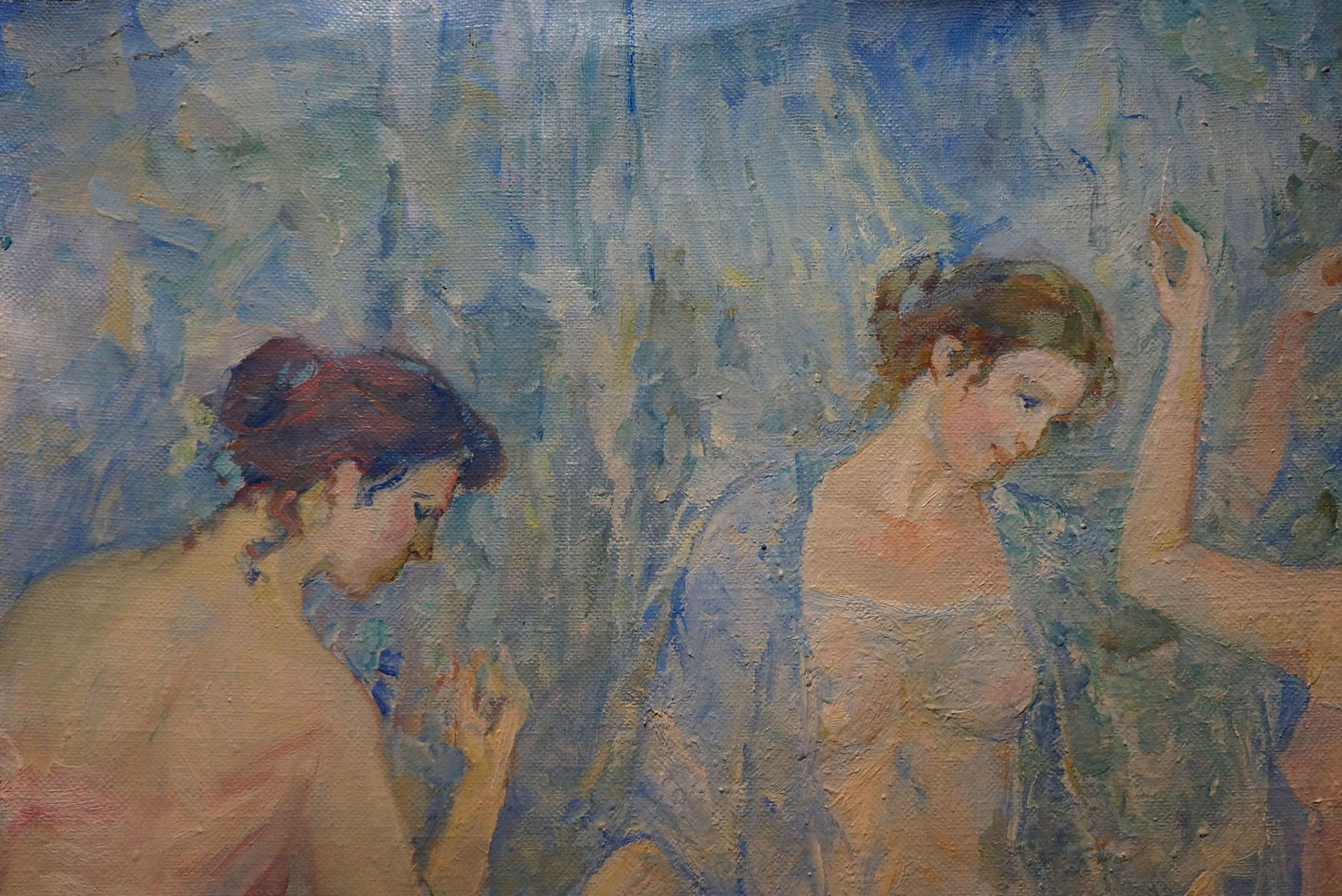Oil painting Girls by the pond Tytarenko Odarka Anatoliivna