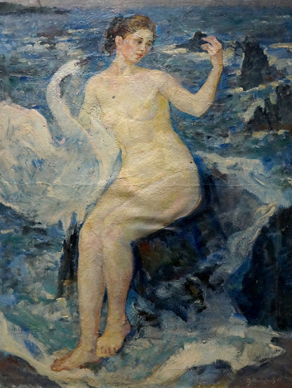 Oil painting Naked girl on the shore Tytarenko Odarka Anatoliivna