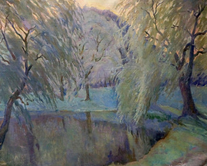 Oil painting Forest pond Tytarenko Odarka Anatoliivna