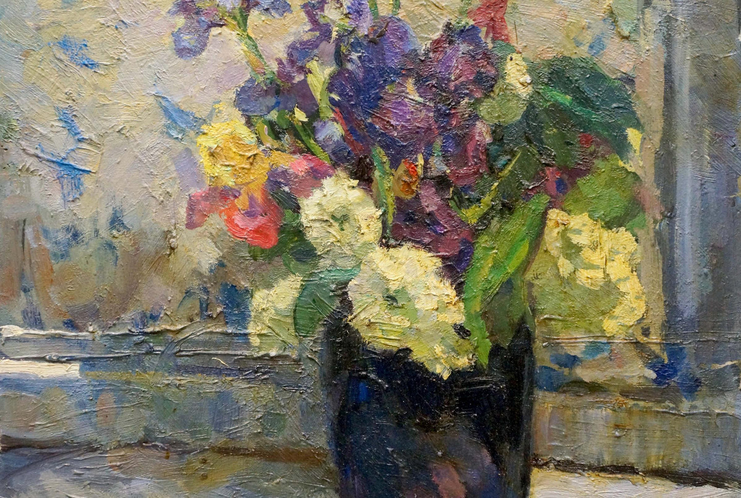 Oil painting Flowers Samokhin Vladimir Kalistratovich