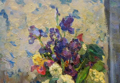 Oil painting Flowers Samokhin Vladimir Kalistratovich