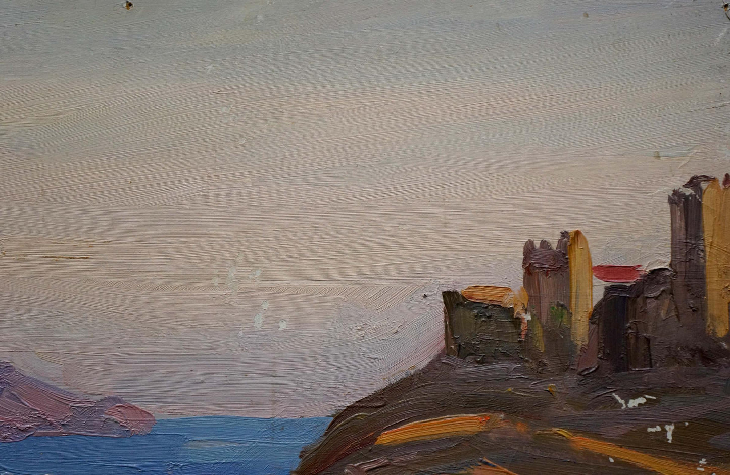 Oil painting The ruins of the fortress V. Kisil