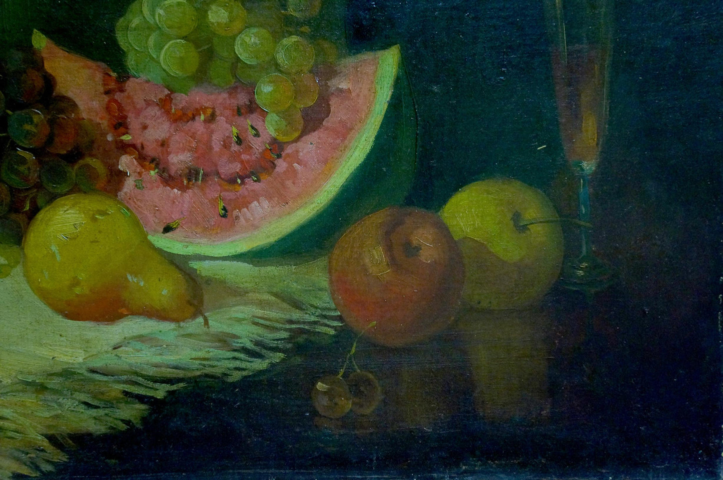 Oil painting Sweet still life