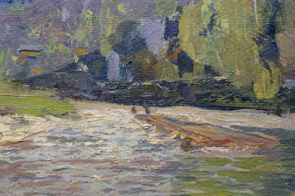 Oil painting River landscape Kropko Alexander Petrovich
