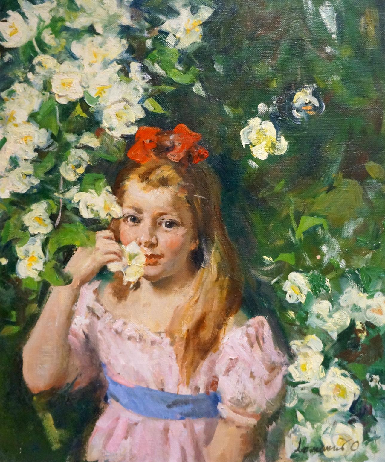 Oil painting Portrait of a girl Lomakin Mikhail Olegovich