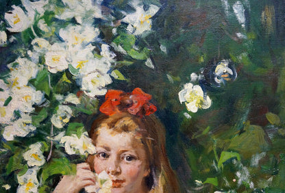 Oil painting Portrait of a girl Lomakin Mikhail Olegovich