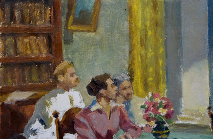 Oil painting Meeting at Lenin Yelena Petrovna Samokish-Sudkovskaya