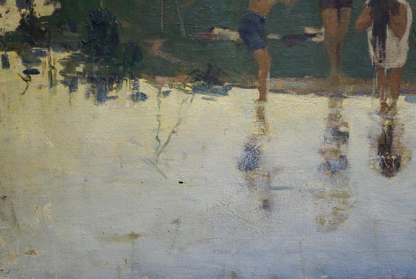 Oil painting By the river