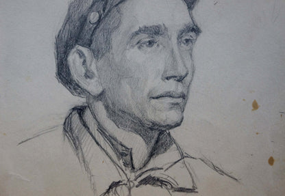 Pencil painting Portrait of a man Tsvetkova V. P.