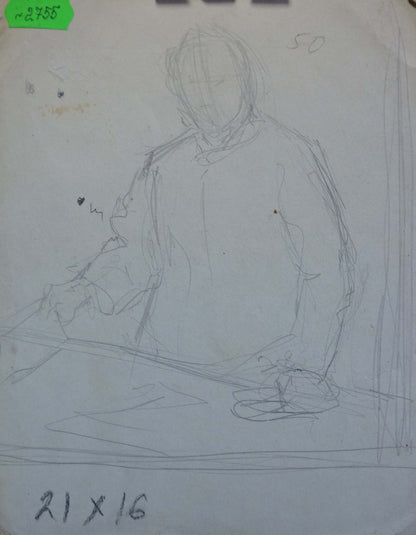 Pencil painting Portrait of a man Tsvetkova V. P.