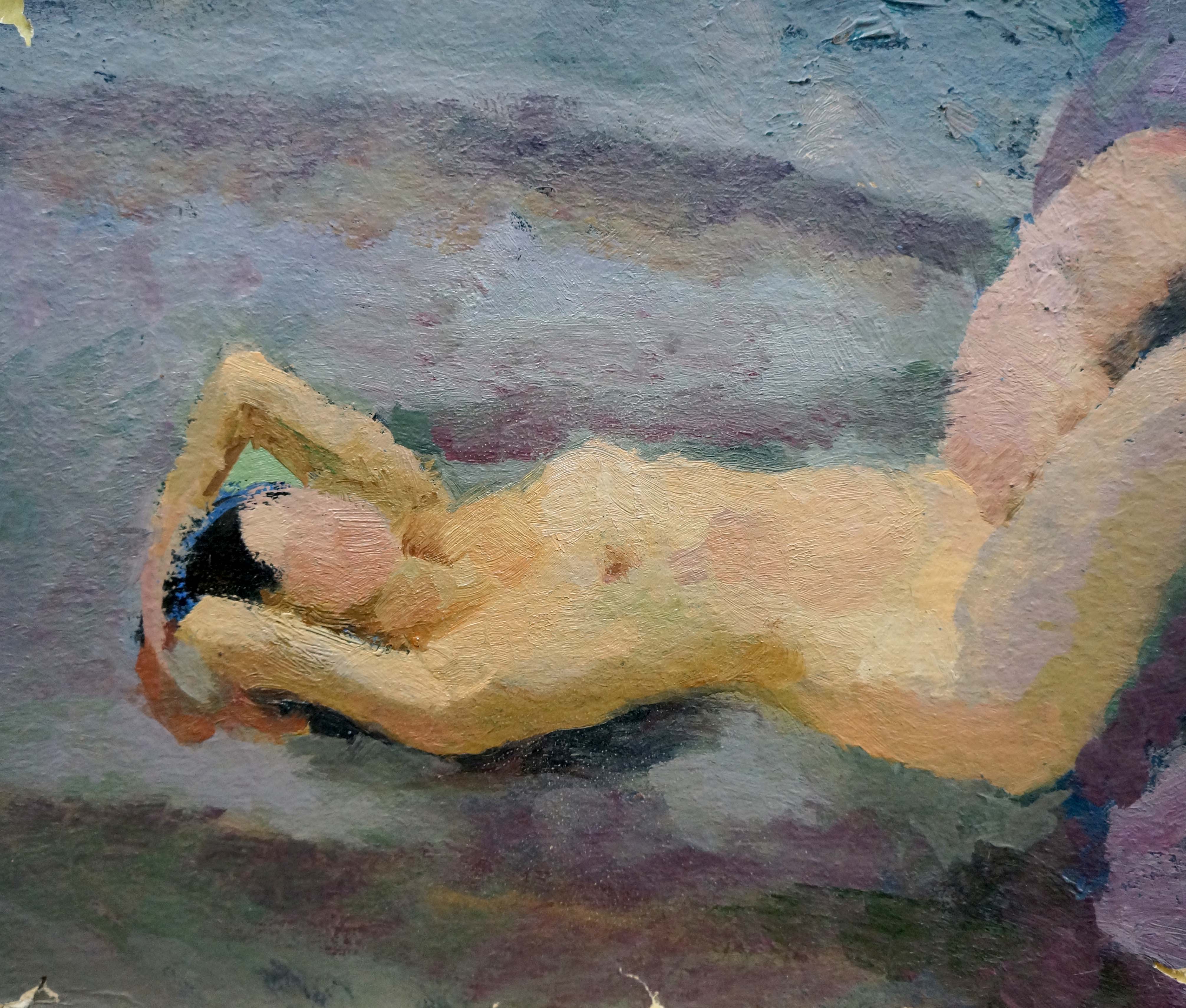 Oil painting Naked girl Tsvetkova V. P.