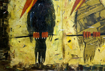 Oil painting Two ravens Kuzenny Leonid Anatolievich