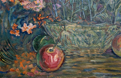 Oil painting By the gardens