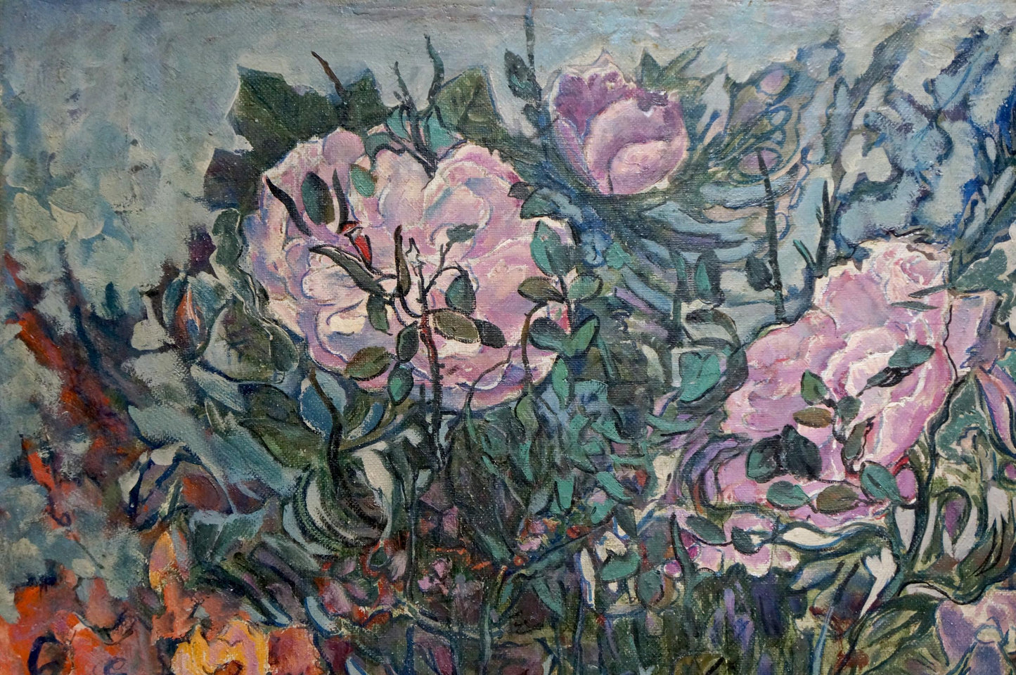 Oil painting By the gardens