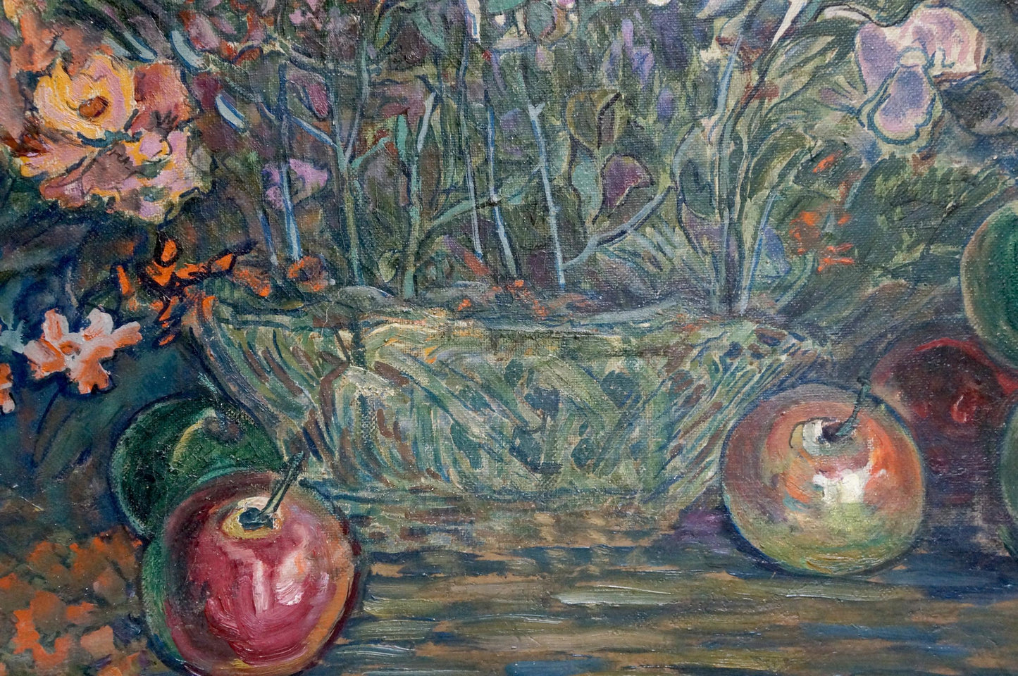 Oil painting By the gardens