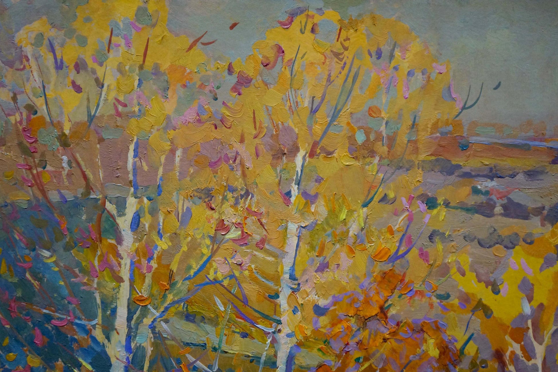 The artwork captures the golden hues of fall by Kolesnik