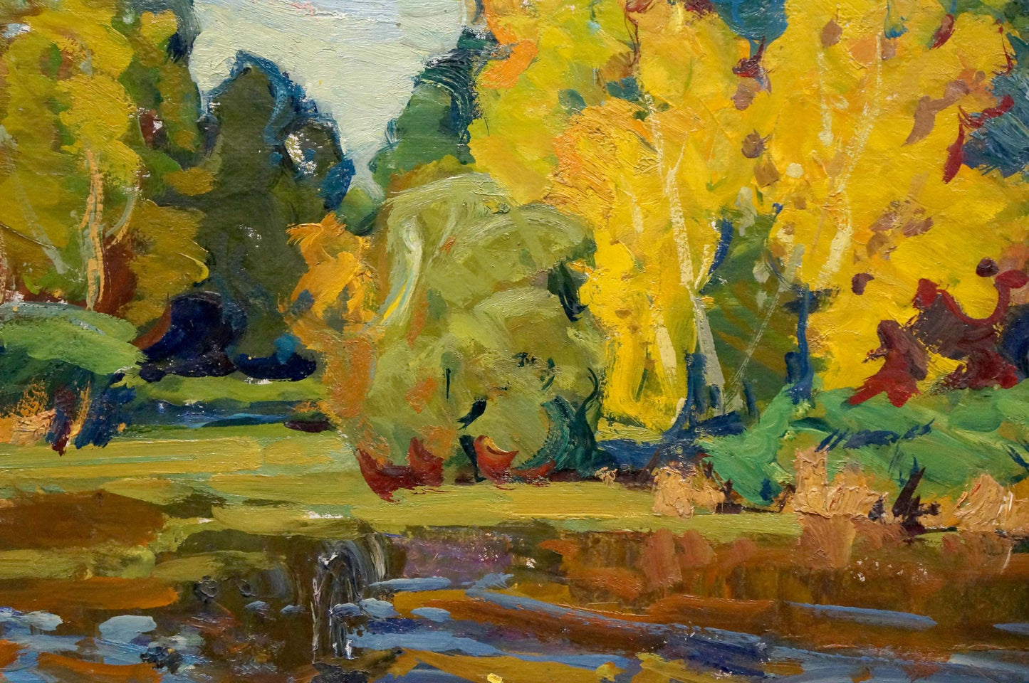 Oil painting Autumn landscape Fomin Anatoly Nikiforovich