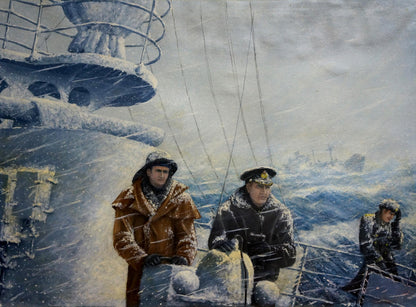 Oil painting In convoy Polycarp Avilov