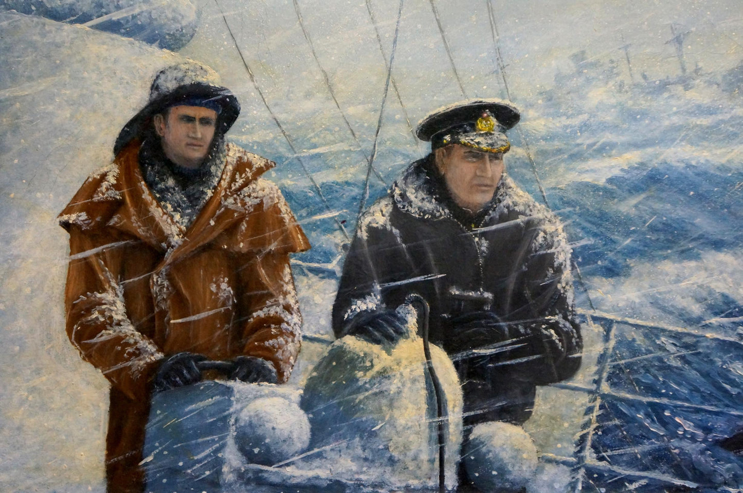 Oil painting In convoy Polycarp Avilov
