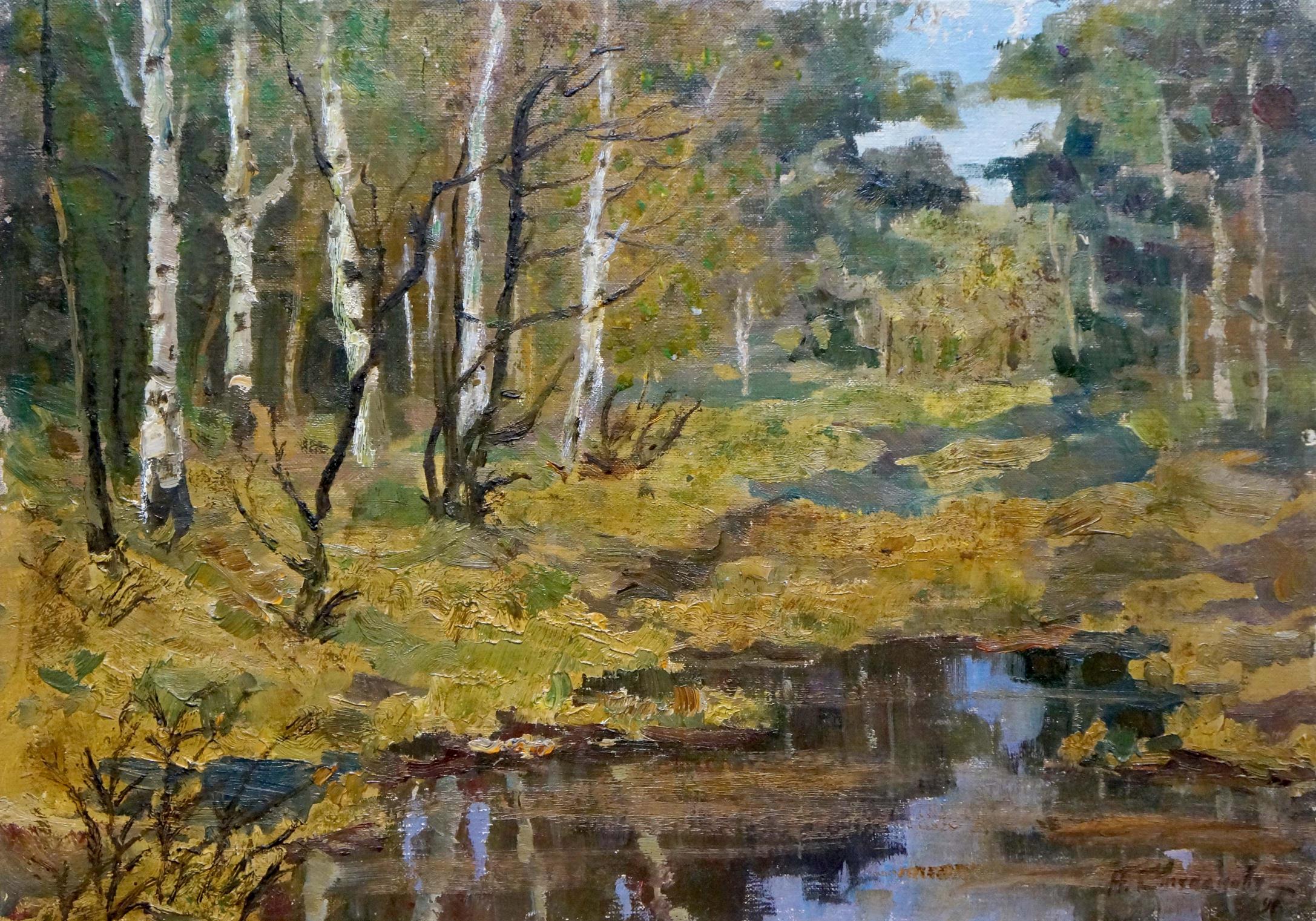 Oil painting Swamp in the forest Stepanov A. S.