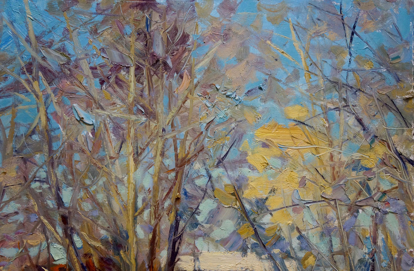 Oil painting Winter landscape Cherednichenko Alexander Nikolaevich