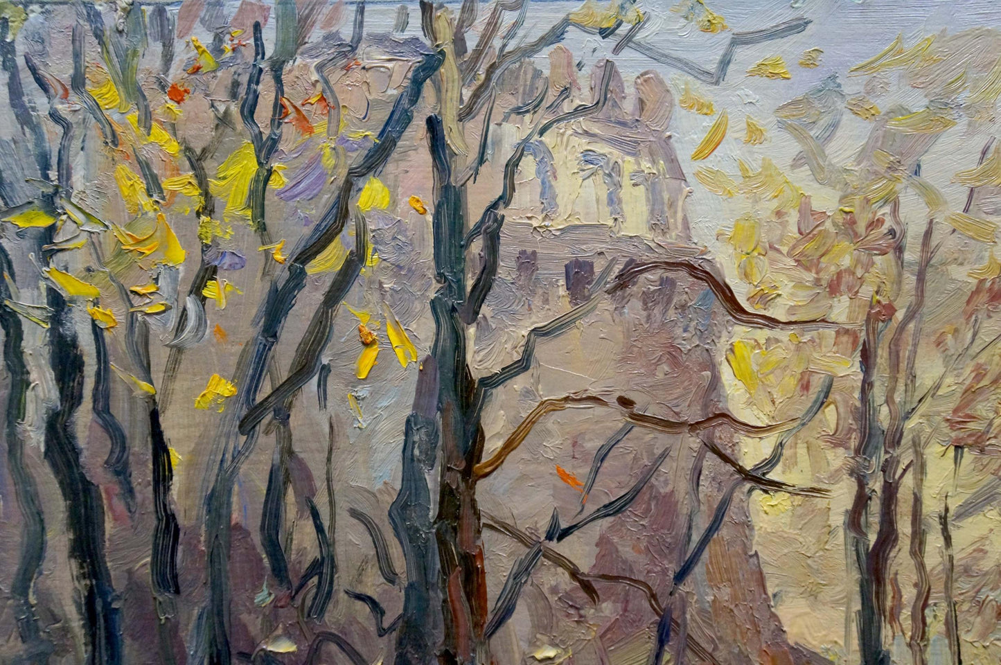 Oil painting Autumn has come