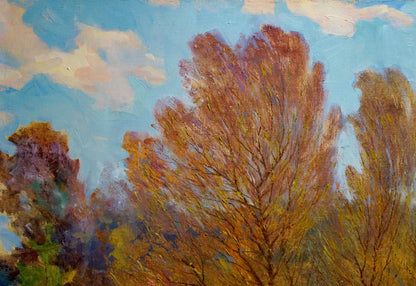 Oil painting Autumn landscape Maltsev Nikolay Alexandrovich