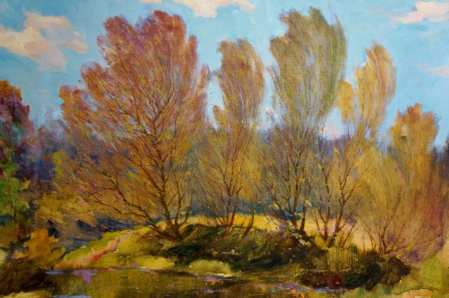 Oil painting Autumn landscape Maltsev Nikolay Alexandrovich