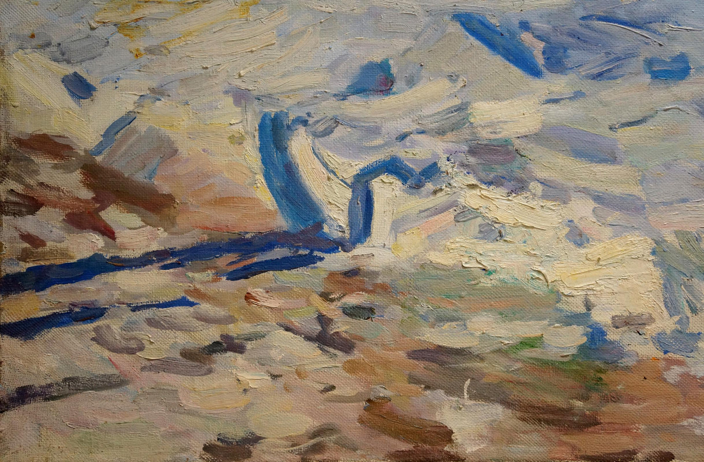 Oil painting Winter landscape Samokhvalov A.N.