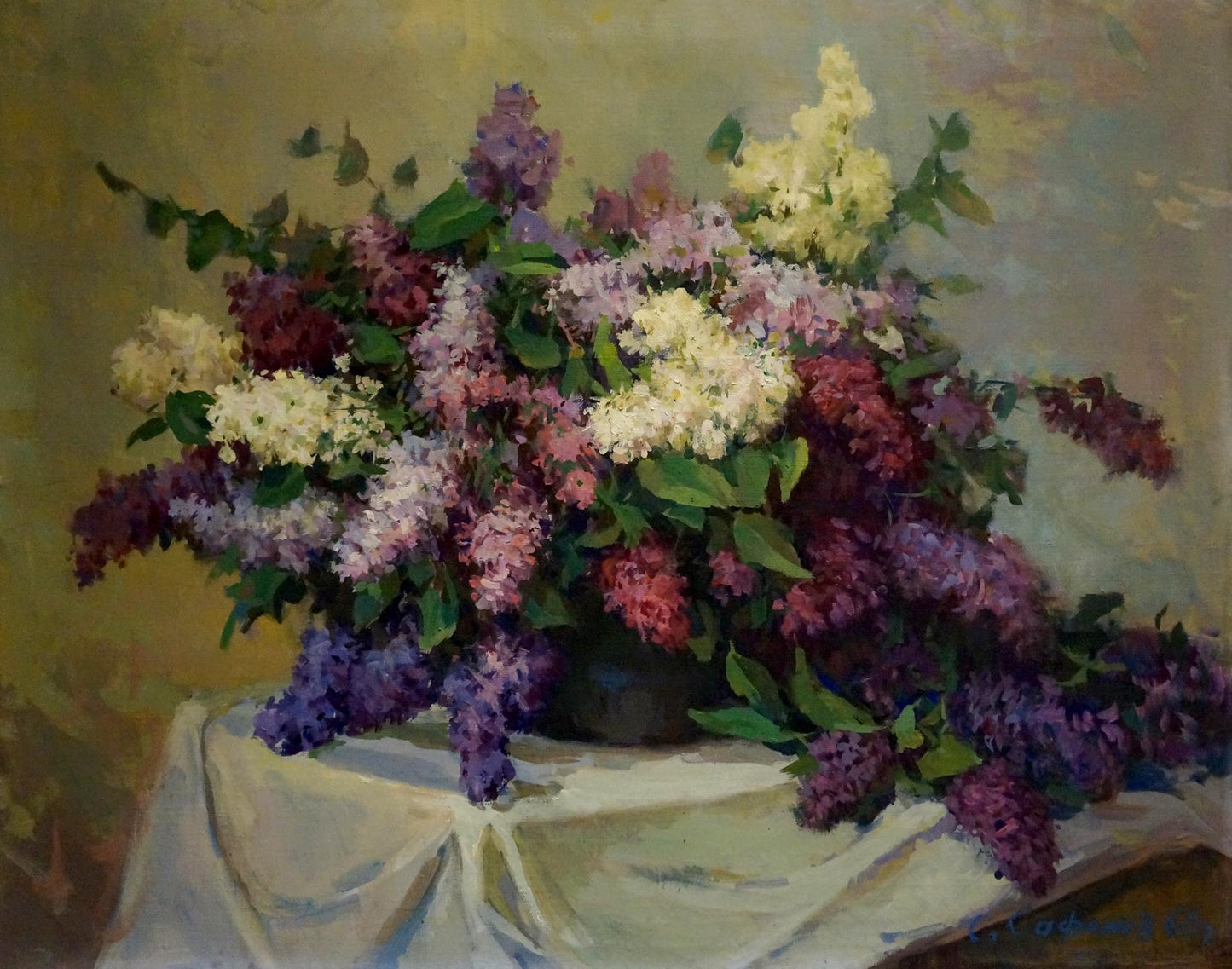 Oil painting Lilac Safonov Sergey Dmitrievich