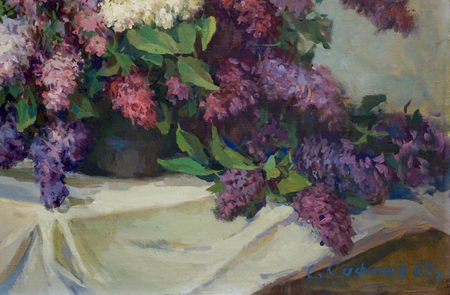 Oil painting Lilac Safonov Sergey Dmitrievich