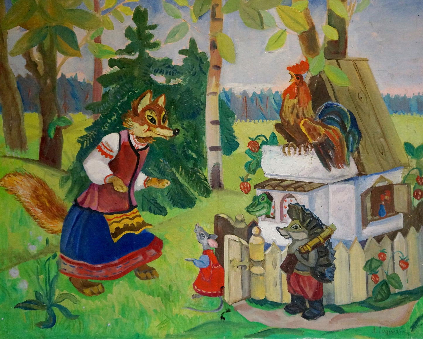 Oil painting Slavic tale Godunova Larisa Alexandrovna