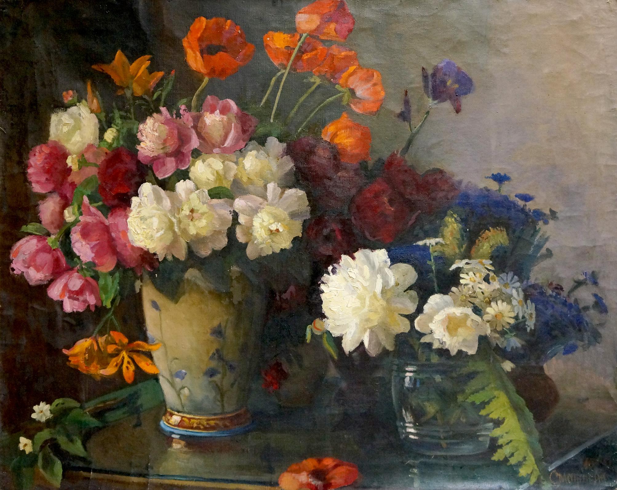 Oil painting Flowers Valentin Smirnov