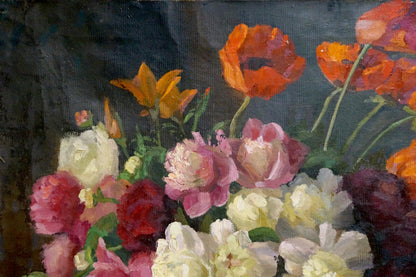 Oil painting Flowers Valentin Smirnov