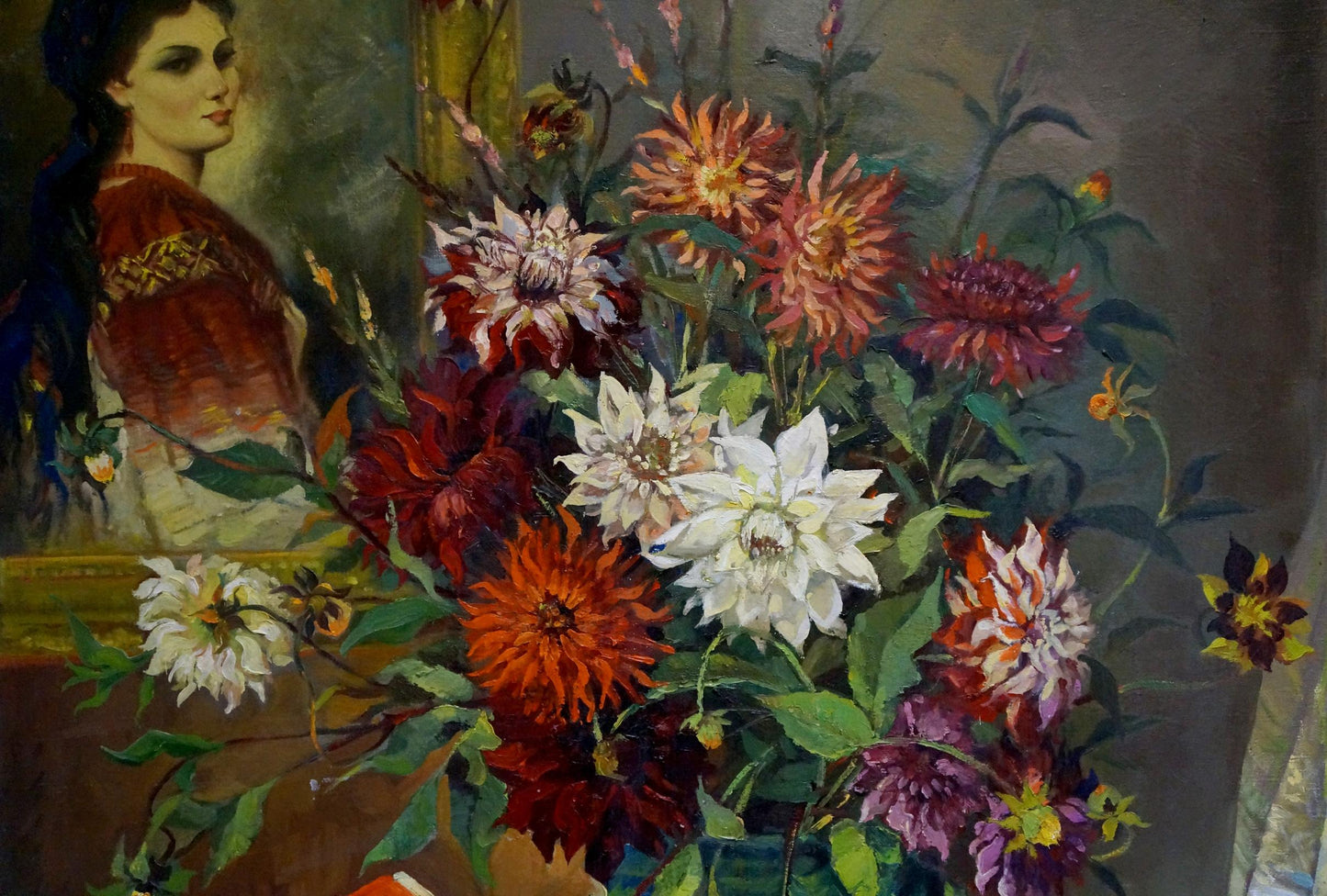 The oil painting by Igor Petrovich Yashchenko depicts a still life arrangement